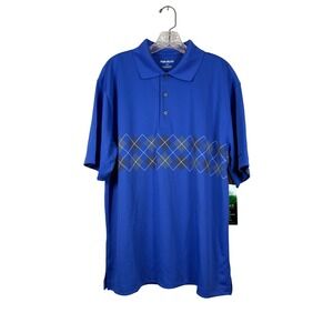 NWT Men's Top-Flite Gold Edition Golf Polo, Royal Blue, Classic Golf, Size L